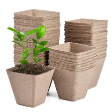 3.25" Seed Starter Pots, Organic Planting Peat Pots for Indoor Garden Seedling