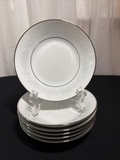 Vtg. Noritake Cumberland 2225 Fruit Bowls 5.5” Set Of 6 Platinum Trim