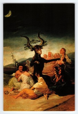 4x6 Color Photo Print of Goya's Witches' Sabbath Painting Moonlit Scene
