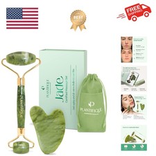 Jade Roller  Gua Sha Set   Real Jade Facial Tools for Skin Care Routine   Ce...