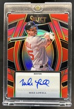 2024 Panini Select Mike Lowell Signature Selections Red Prizm Auto #/99 Sox
