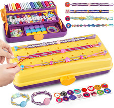Friendship Bracelet Making Kit for Girls, 3-Layer Storage Box Arts and Crafts Br