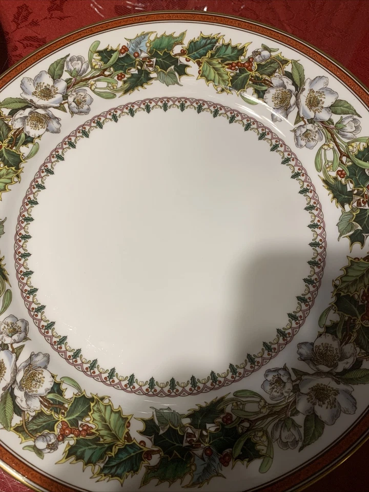 Two Dinner Plates Christmas Rose By Spode #4 - Image 3 of 4