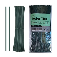 Twist Ties, 150 PCS, 6.1 Inches, Bread Ties, Green, Reusable, for Bags, for Gard