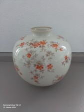 Sorau Carstens Porzellanvase - florales Dekor -17 cm.