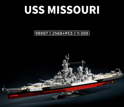 USS Missouri battleship 2568pcs building blocks Warship Model birthday Xmas gift