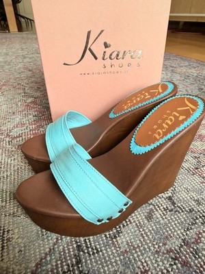 Kiara Keilabsatz Sandalen In Flieder, ungetragen mit OVP
