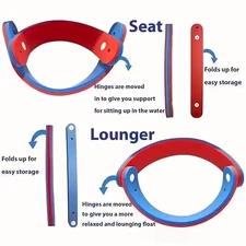 Non-Inflatable Foam-Made Lake-Suitable Chair-Convertible 3-in-1 Floating Lounger