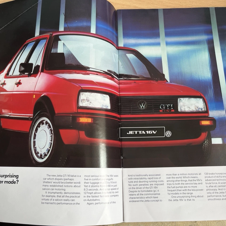 Volkswagen Jetta GTi 16v Mk2 1987 UK Market Sales Brochure And Press Reviews I - Image 4 of 4