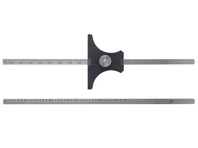 Moore & Wright Umkehrbare Basis Tiefenmesser Metrisch/Imperial 0-6in MAW43