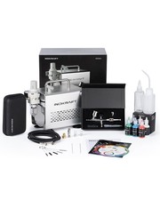 Airbrush Kit with Air Compressor- 1/6 HP Quiet Air Compressor, Gravity Airbru...