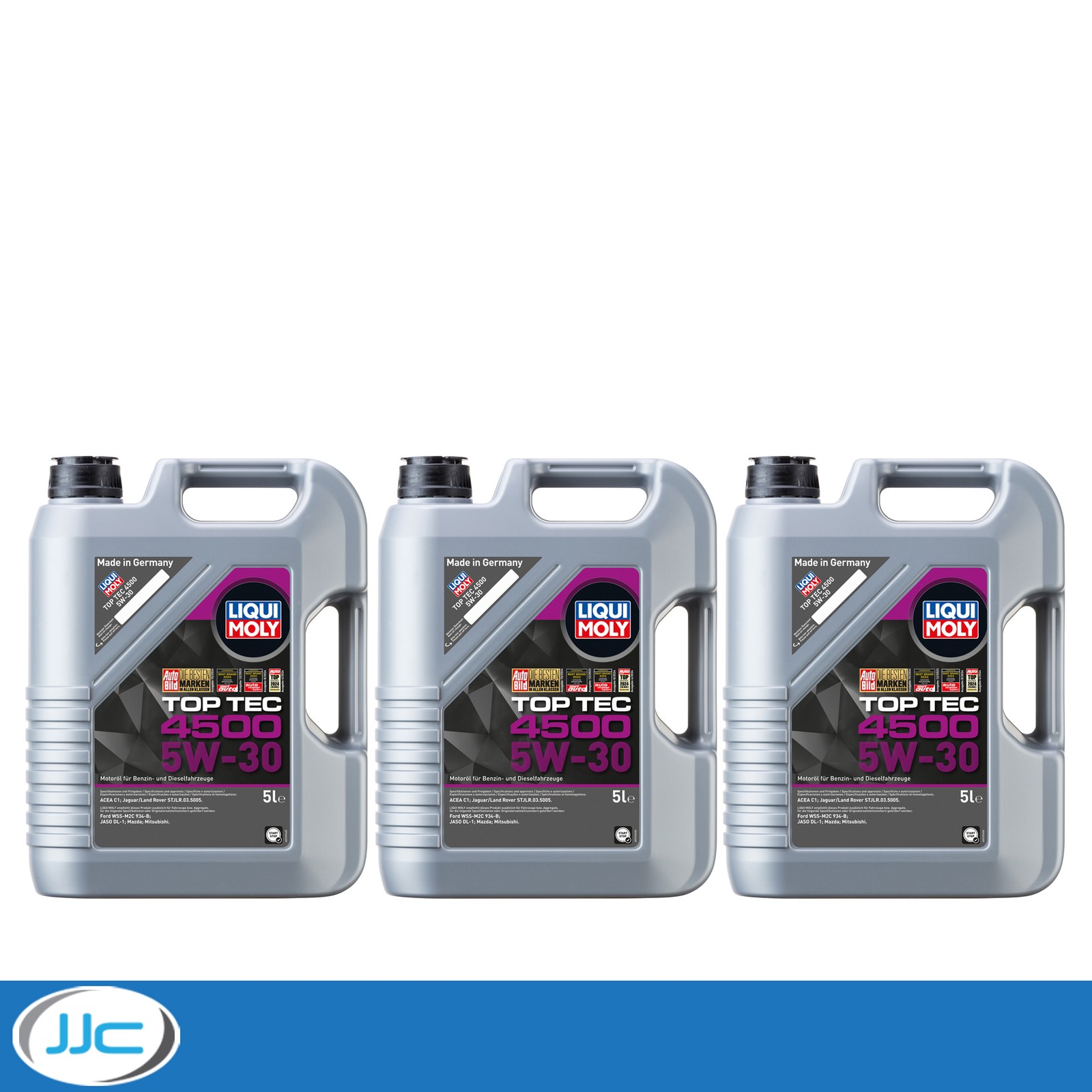 3 x 5 Litre - Liqui Moly Top Tec 4500 5W30 Synthetic Technology Engine Oil
