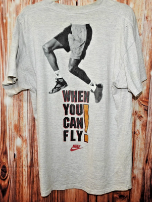 XL VTG SINGLE STITCH 90's Nike Why Drive When You Can Fly Michael