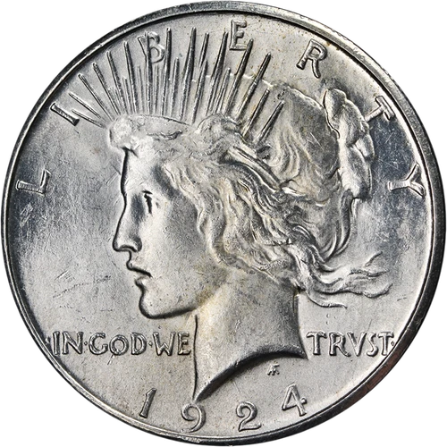 1924-S Peace Dollar Nice BU+ Great Eye Appeal Nice Strike