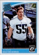 2018 Donruss Optic #192 Braxton Berrios PATRIOTS RR