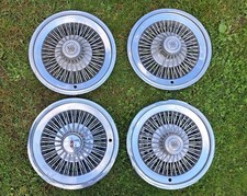 Set of 4 1970s Buick Oldsmobile 15" Wire Spoke Wheel Covers 1973 1974 1977 1978 