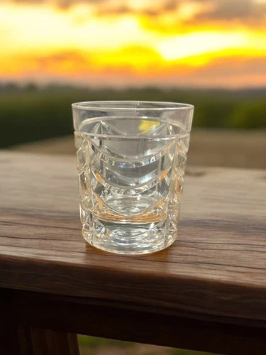 Tiffany Swag Double Old Fashioned Glass Vintage Tiffany Barware O.F. Glass - 1