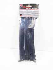 Cable Wire Zip Ties Black Plastic UV Resistant Tie Wraps Multi-Purpose Wire50pk 