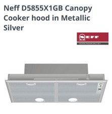 Neff N30 70cm Built In Silver Canopy Hood With LED Lighting- D5655X1GB
