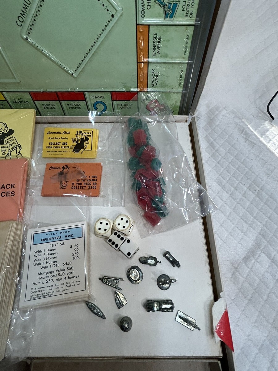 Braille And Low Vision Monopoly 1986 Regular Components Included