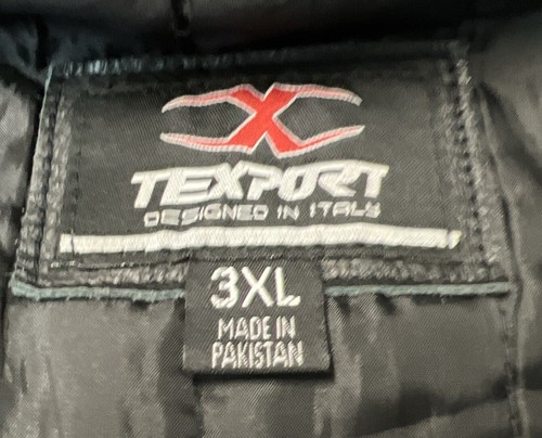 Men Motorcycle Riding Jacket Leather Texport 3XL preowned - Picture 3 of 18