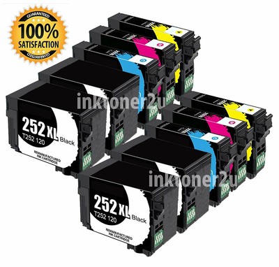 252 XL T252XL Ink Cartridge Fit Epson WorkForce WF-7610 WF-7110 WF-3620 WF-3640 | eBay