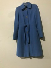 J. Crew Size 4 Wool Blue Coat Jacket Women Style#72224 Winter Belt Stylish Moder