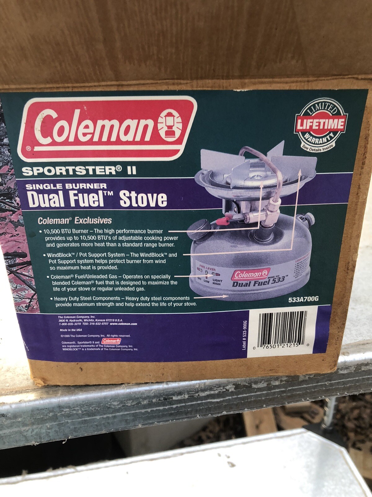 Coleman Dual Fuel 533 Sporster 1 Burner Stove (3000003654) for sale