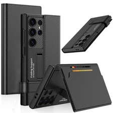 For Samsung Galaxy S25 S23 S24 Ultra Leather Flip Case Magnetic Wallet Cover