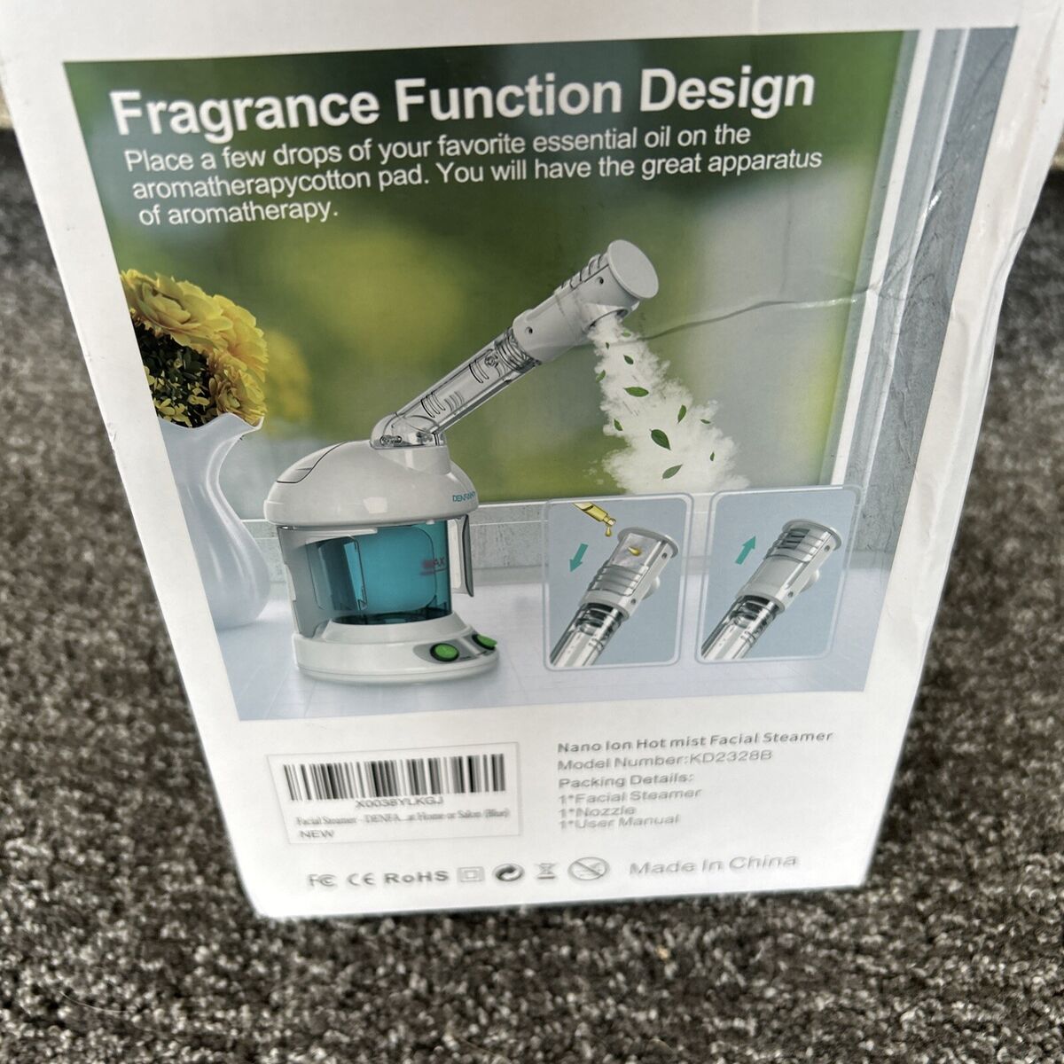 Denfany Nano Ion Hot Mist Facial Steamer Portable Rotatable