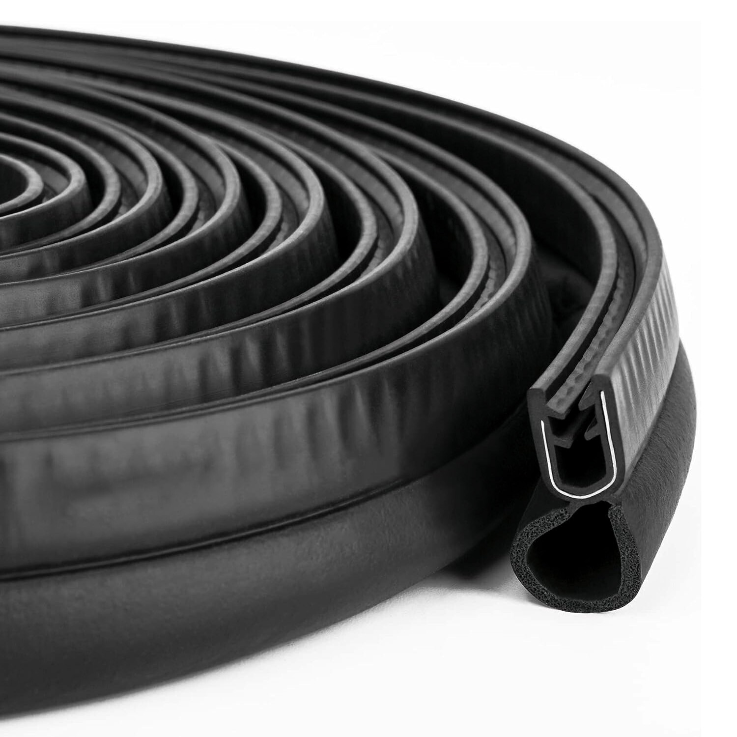 13FT Black Upright Shape Rubber Seal Weather Strip Trim Window Lock Trunk Hood