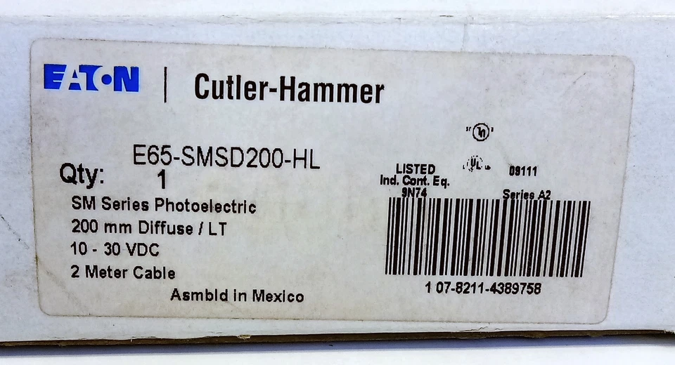 Eaton E65-SMSD200-HL 10-30VDC Photoelectric Proximity Sensor - Image 2 of 4