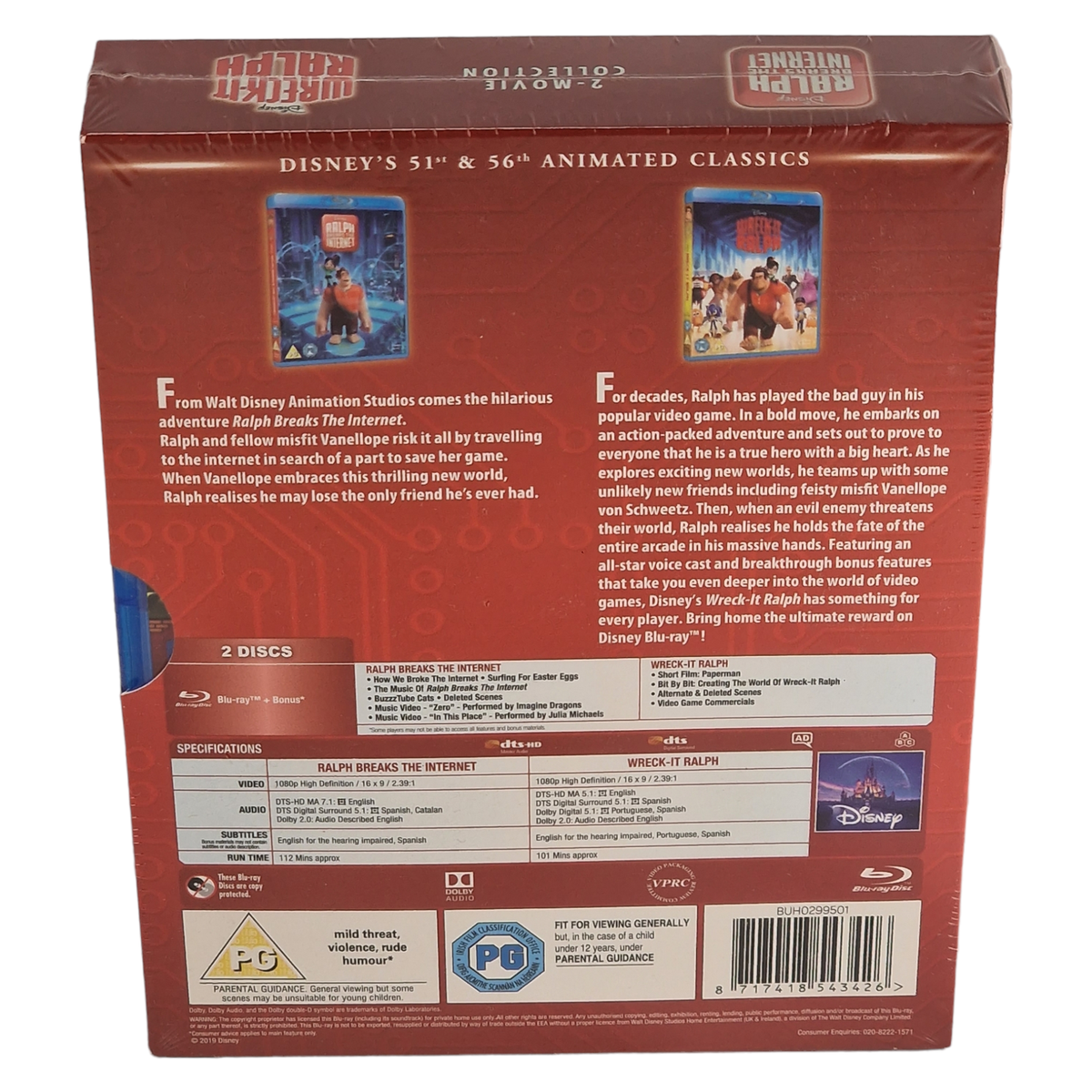 Wreck-It Ralph / Ralph Breaks The Internet Blu-Ray 2-Movie