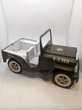 TONKA 10" GREEN G2-2431 ARMY JEEP COMMANDER 1960s