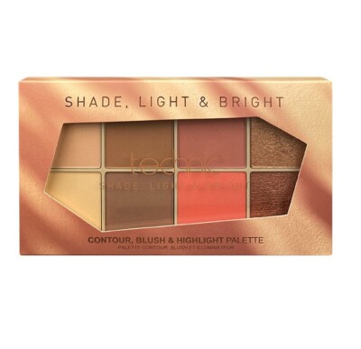 3 × Technic Shade, Light & Bright - Contour, Blush & Highlight Palette VEGAN - 38g