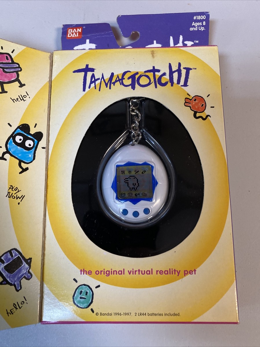 BANDAI - ヴィンテージバーチャルペットTamagotchi1997たまごっち 1996/1997 Bandai Original Tamagotchi Virtual Pet White/Blue #1800