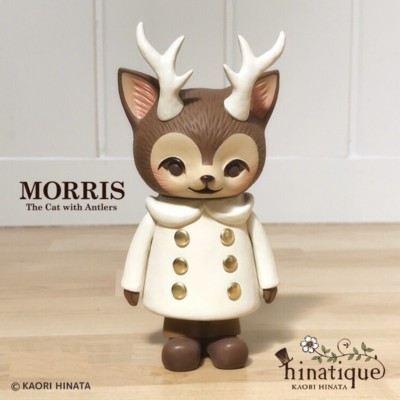 モリス　ひなたかほり　MORRIS The Cat with Antlers Kaori Hinata Morris The Cat with Antlers Antique White Coat