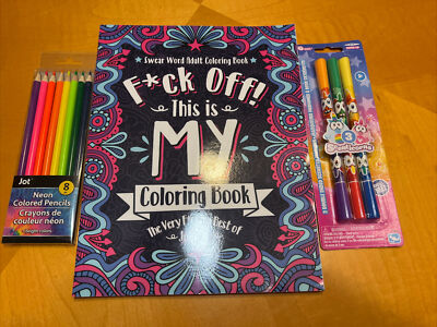 This Is MY Coloring Book Swear Word Adult Coloring Book Stress Relieving Designs