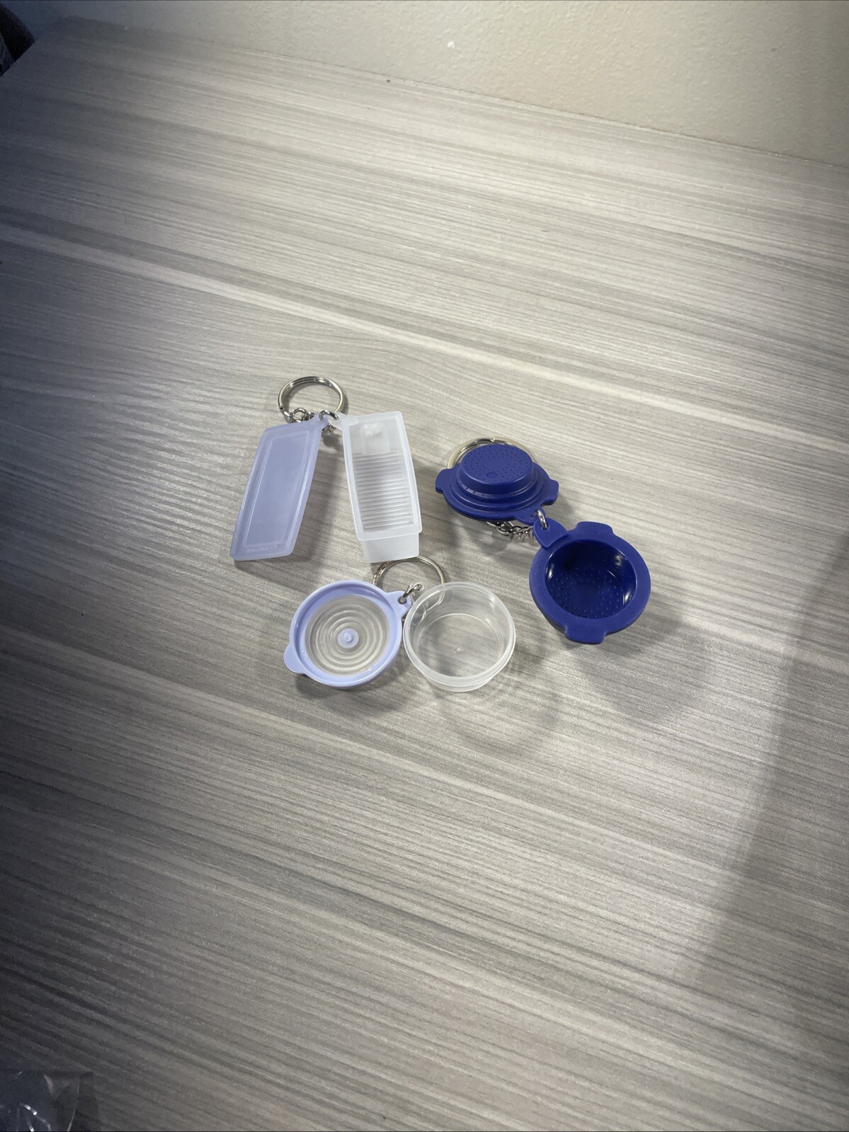 Tupperware Keychain Set of 3 Mini Stuffable, Fridgesmart, Micro Urban Mill New!