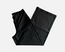 Eileen Fisher Women's Black Boiled Wool Jersey Wide-Leg Pant Sz L