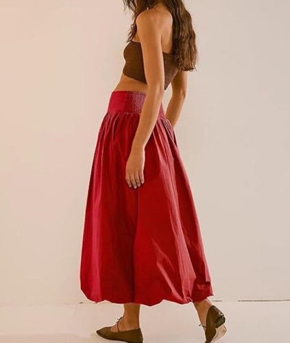 Womens Retro Casual Fashion Bubble Dress A-Line Dress Pleated Lantern Skirt New - Picture 6 of 19