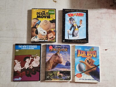 Family-friendly DVD Collection (Peanuts, Tom & Jerry, Dinosaur, Air Bud + More)