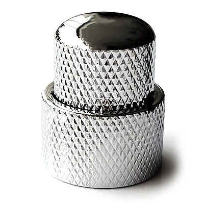Dual Concentric Metal Control Volume Tone Knobs, Double Stacked Guitar Knob