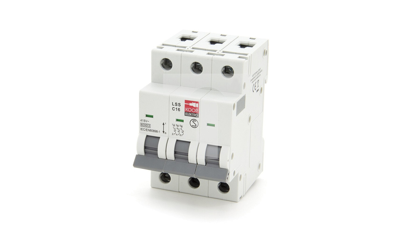 Circuit breaker, fuse KOOP Elektro C16A LSS C16 3P /T2UK