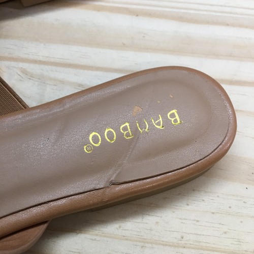 Bamboo Slip On Sandal Womens 9 Brown Sweep 16 Closed Toe Casual Faux Leather - Picture 8 of 18