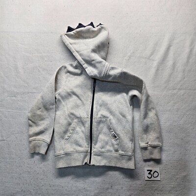 Carter's Dinosaur White Pullover  Hooded Sweatshirt Boy's Size 6