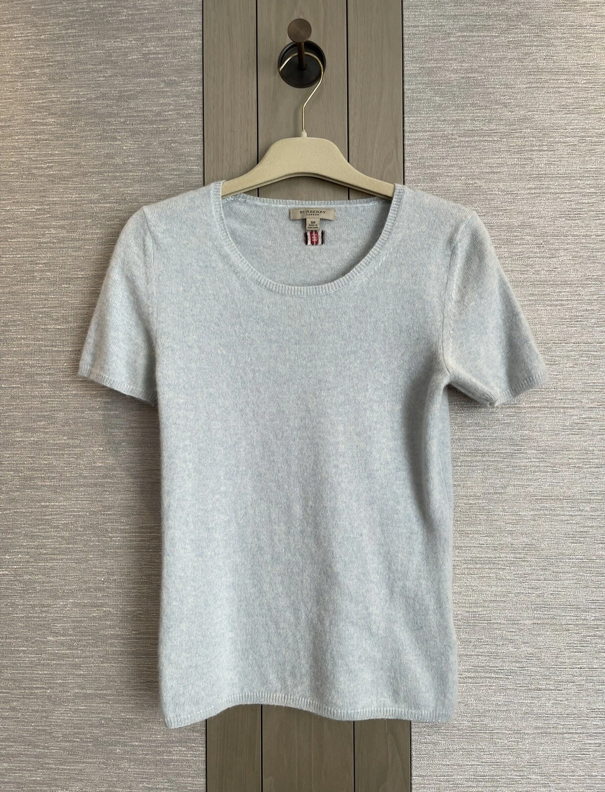 Maglione Burberry London 100% cashmere blu pallido XS