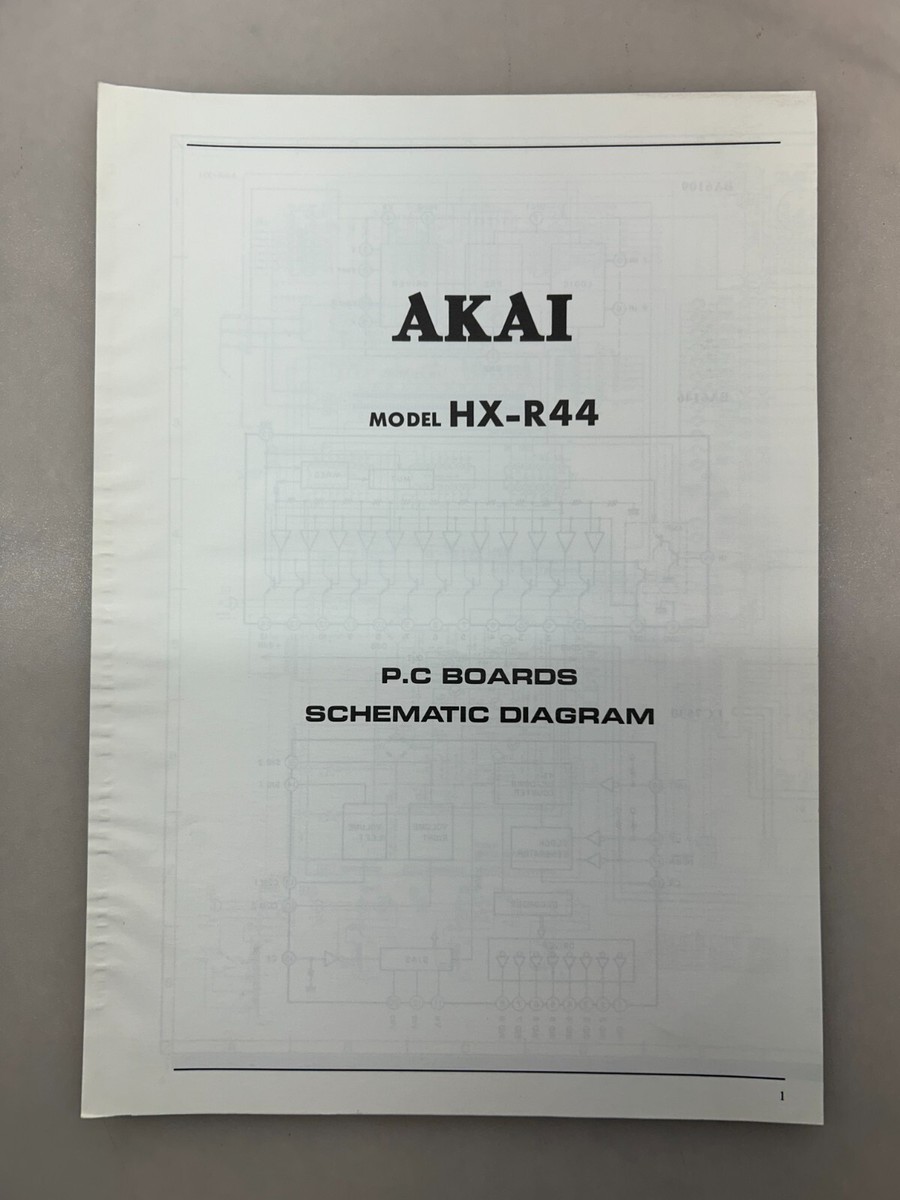 Akai HX-R44 Original Schematics Free Shipping | eBay