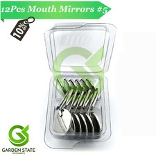 Dental Mouth Mirrors No.5 Pack Of 12 Tooth Cleaning Examination Hygiene Mirror