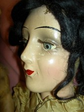 Very RARE, antique composition BOUDOIR bed doll, with SLEEP eyes, no repaint